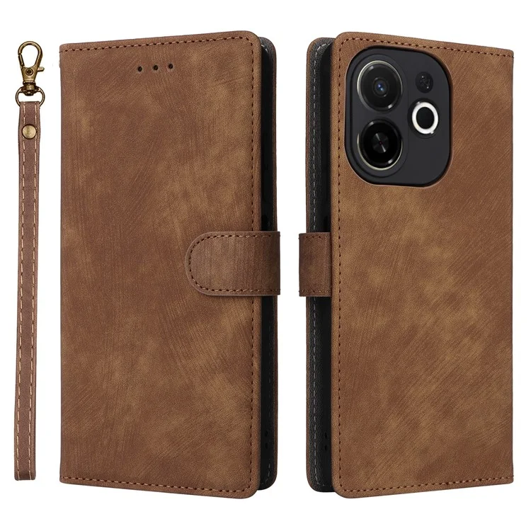 For TECNO Spark 30C 5G KL8H / Pop 9 5G KL4 Case Wallet RFID Blocking PU Leather Cover Viewing Stand - Brown