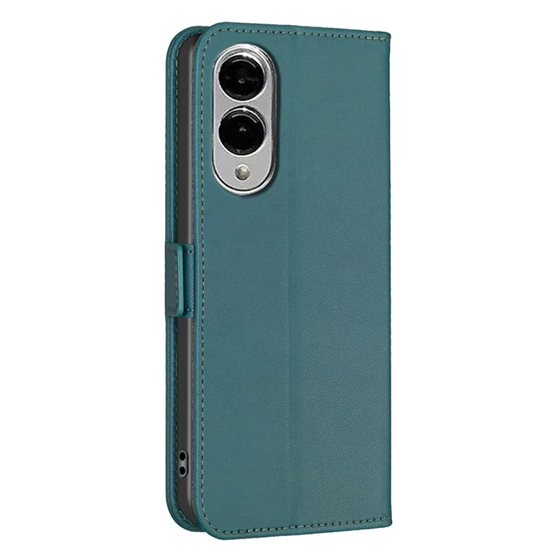 BINFEN COLOR BF31 For Samsung Galaxy S25 Edge Case PU Leather Flip Folio Phone Wallet Cover - Green