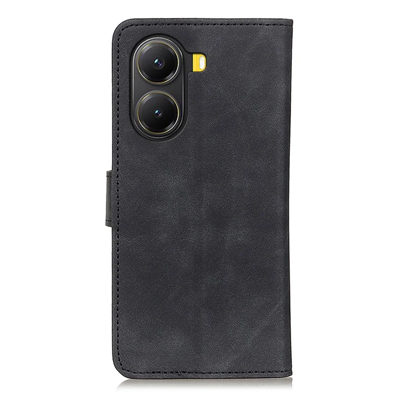 KHAZNEH For Xiaomi Redmi Turbo 4 5G / Poco X7 Pro 5G Case PU Leather Retro Texture Phone Cover - Black