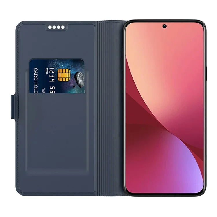 Cover per Xiaomi Redmi Note 14 5G Custodia Antiurto con Guscio Interno in TPU e Cover in Pelle con Slot per Carte - Blu