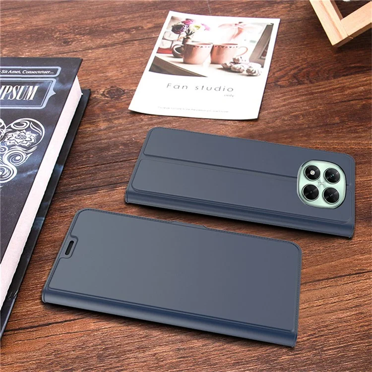 For Xiaomi Redmi Note 14 Pro+ 5G Case Shockproof TPU Inner Shell Leather Phone Cover Card Slot - Blue