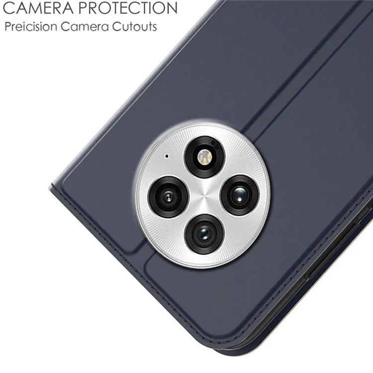For OnePlus 13 Case PU Leather Phone Cover with Card Holder Stand - Blue
