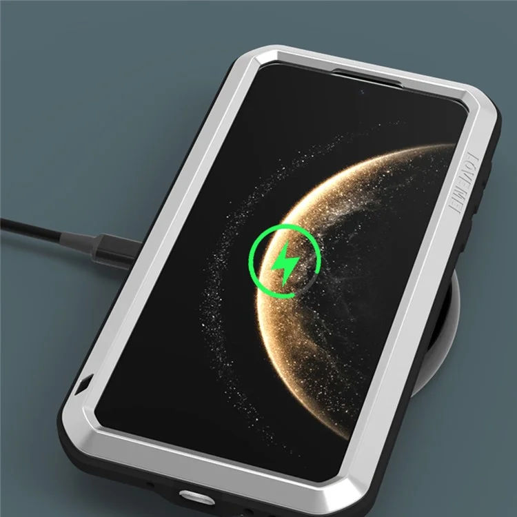 LOVE MEI For Huawei Mate 70 Case Tempered Glass Screen Protector Metal + Silicone Phone Cover - Black