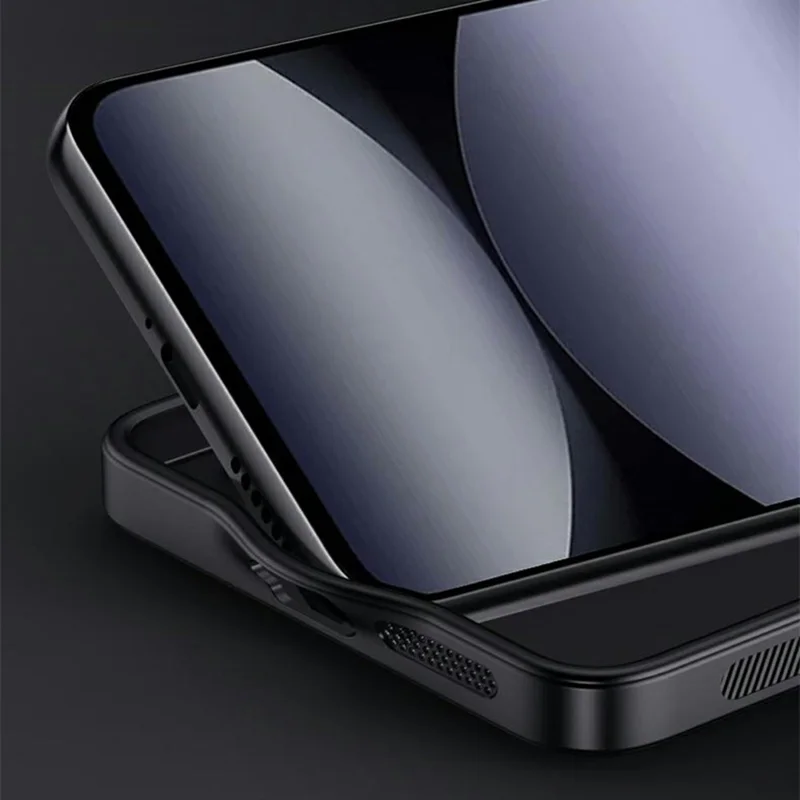 For Xiaomi Redmi Note 14 5G Case Wood Texture PU Leather Coated PC TPU Phone Cover - Black