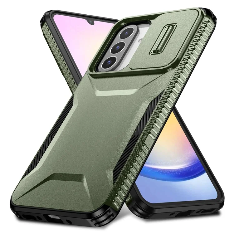 Étui Samsung Galaxy A26 5G avec protection de caméra TPU+PC - Bord antidérapant - Vert