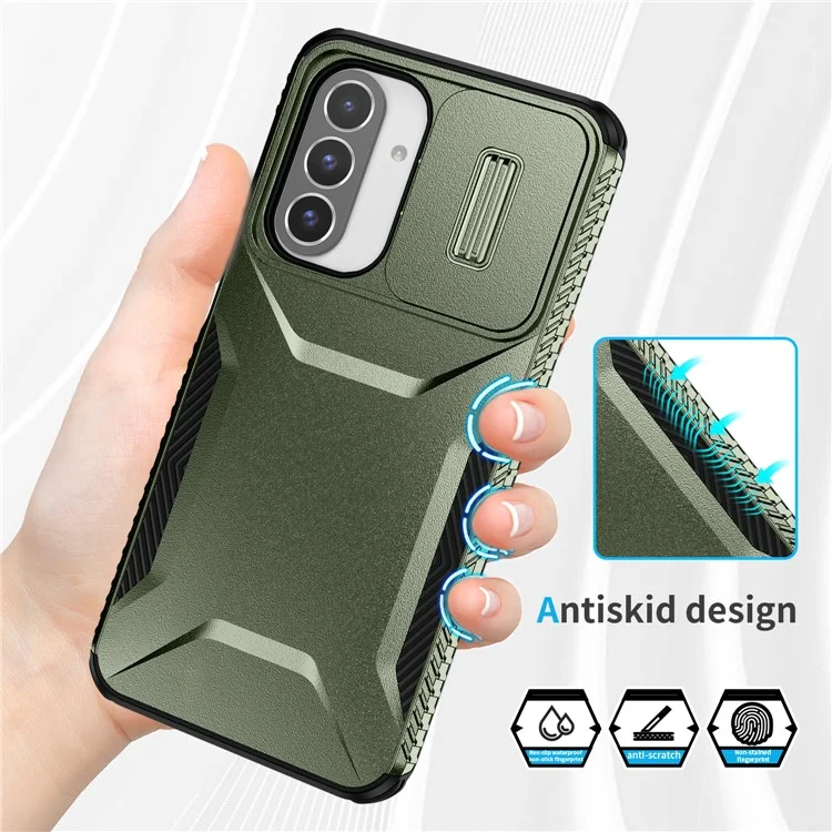 Étui Samsung Galaxy A26 5G avec protection de caméra TPU+PC - Bord antidérapant - Vert