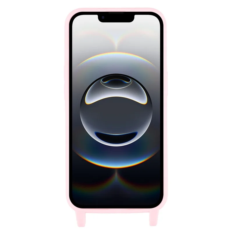 For iPhone 16e Case TPU Soft Shockproof Phone Cover with Adjustable Lanyard - Pink