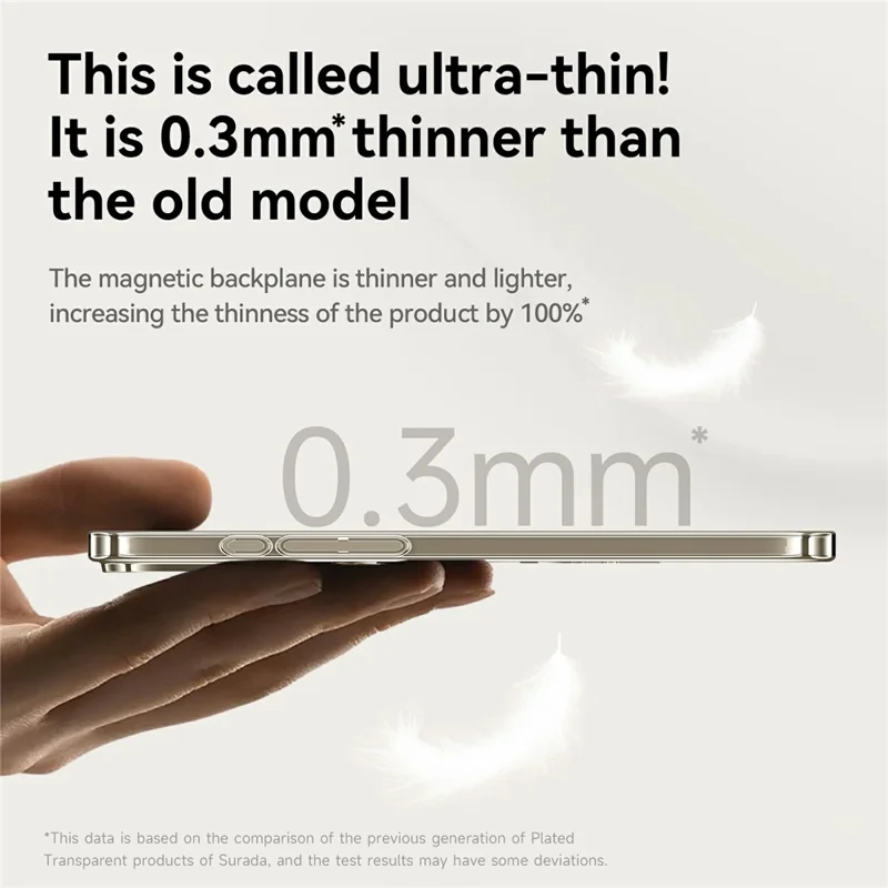 SULADA For iPhone 16 Pro Max Case Compatible with MagSafe Kickstand Clear PC Phone Cover - Titanium Silver