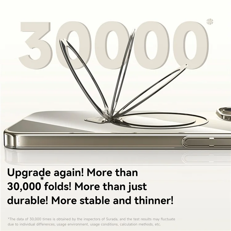 Funda SULADA para iPhone 15 Pro Max Compatible con MagSafe con Soporte Plegable - Carcasa Transparente de PC - Gris Titanio