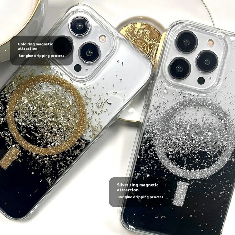 Bulk Purchasing For iPhone 15 Pro Max Case Compatible with MagSafe Epoxy Design TPU + PC Phone Cover - A178