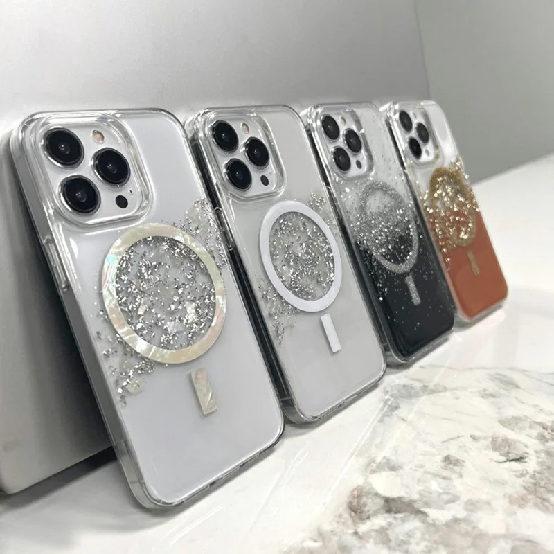 Bulk Purchasing For iPhone 15 Pro Max Case Compatible with MagSafe Epoxy Design TPU + PC Phone Cover - A178