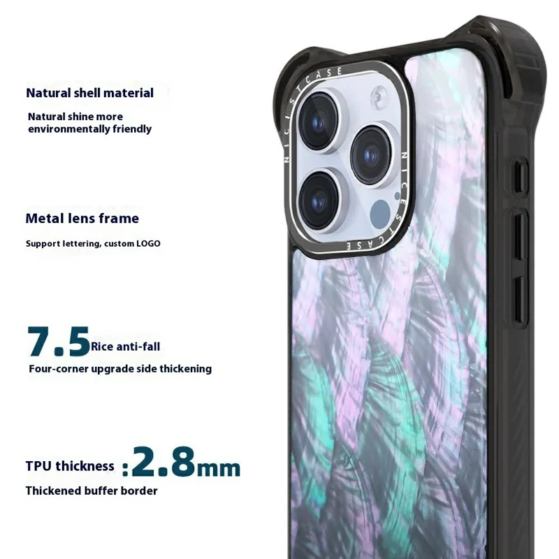 Bulk Purchasing For iPhone 15 Pro Max Case TPU + PC Anti Drop Phone Cover Epoxy Design Shell Pattern - E214