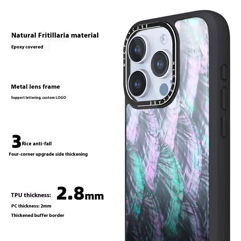 Bulk Purchasing For iPhone 15 Pro Max Case Shell Pattern Matte Epoxy Anti Drop Phone Cover - F212