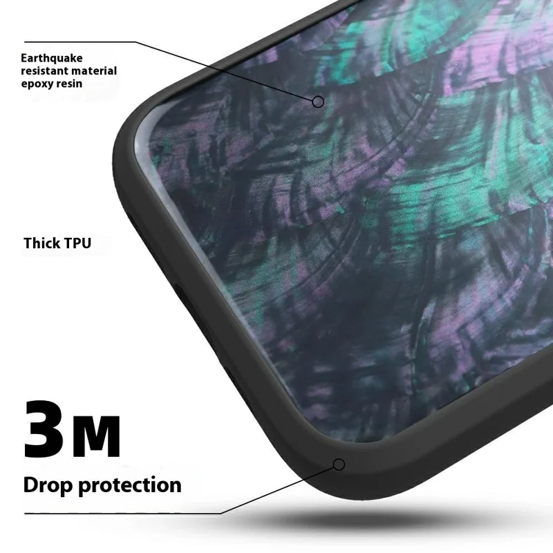 Bulk Purchasing For iPhone 15 Pro Max Case Shell Pattern Matte Epoxy Anti Drop Phone Cover - F212