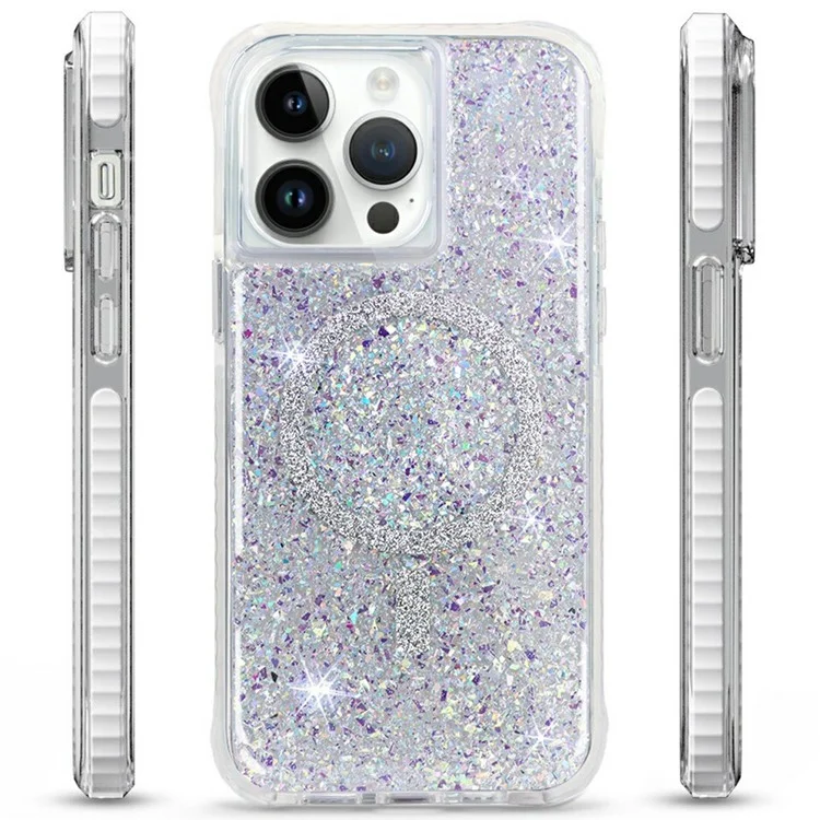 Compra em Atacado para iPhone 15 Pro Max Compatível com Capa Magsafe Magnética Epóxi TPU+PC+TPE - B131