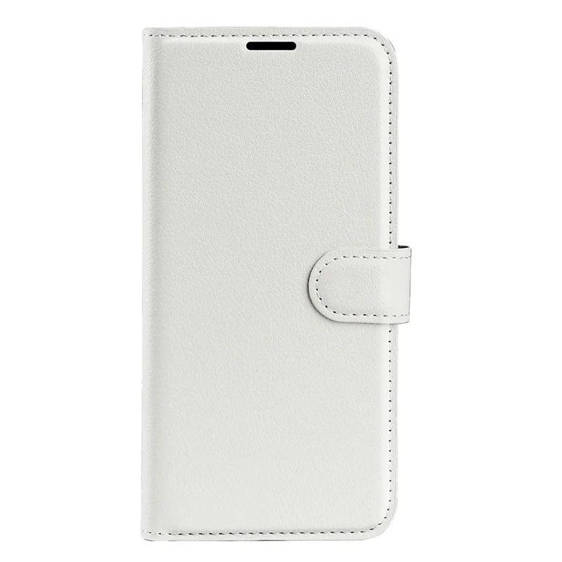 For Motorola Moto G 5G (2025) Case Litchi Texture Shockproof Leather Wallet Phone Cover - White