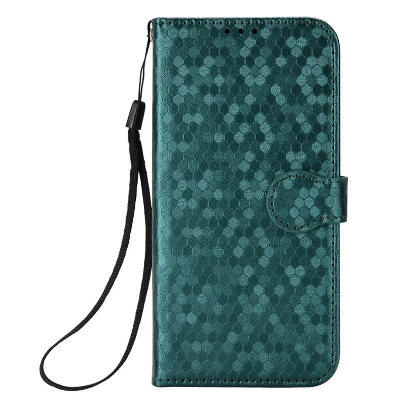 For Samsung Galaxy S25 Ultra Wallet Case Dot Pattern Imprint PU Leather Phone Cover - Green