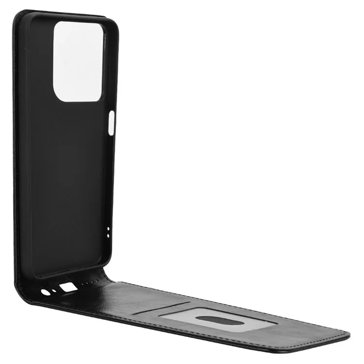 Pour Motorola Moto G Play (2025) 5G / G Power (2025) Étui avec Porte-Carte Rabat Vertical Magnétique en Cuir - Noir