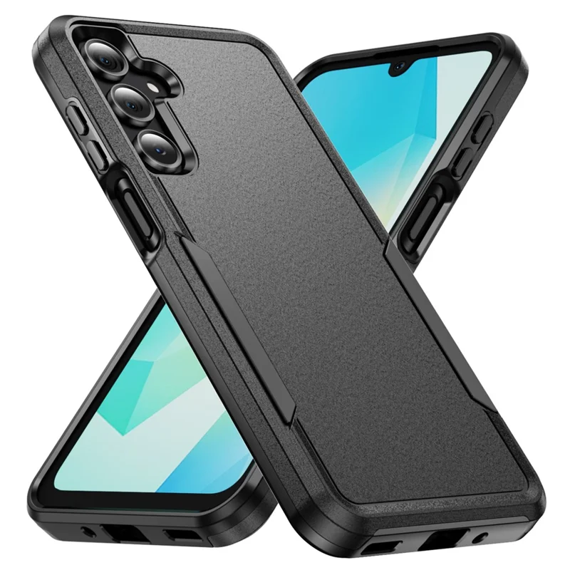 For Samsung Galaxy A16 4G / 5G Case PC + TPU Military Grade Drop Protective Phone Cover - Black