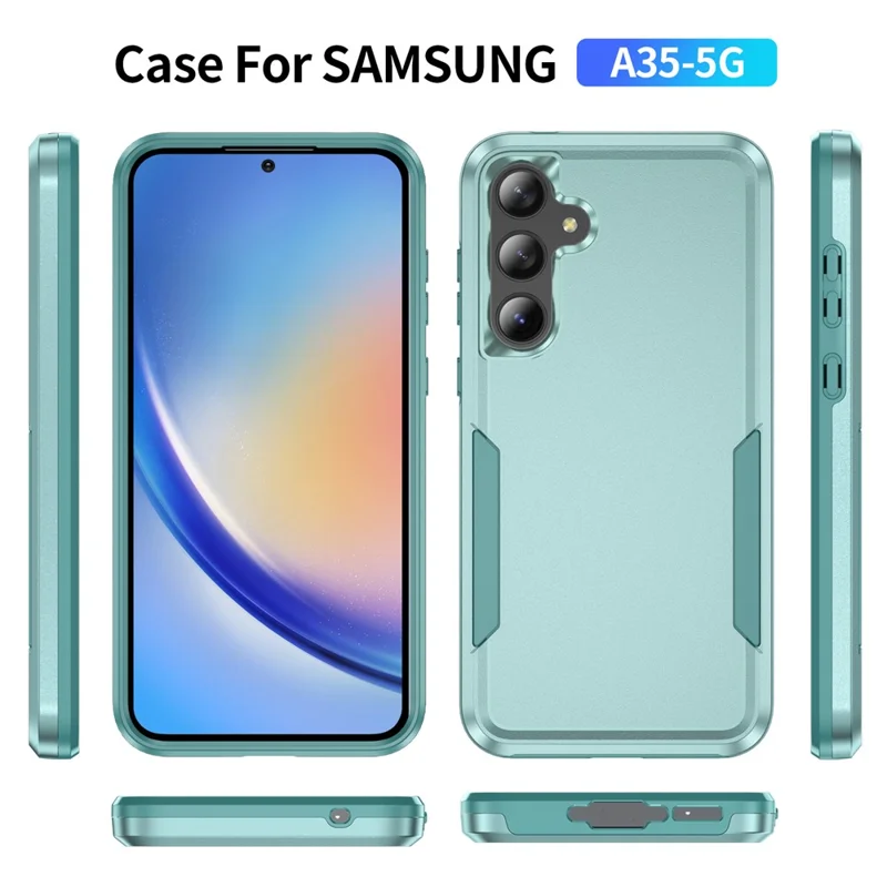 For Samsung Galaxy A55 5G  /  A35 5G Case PC + TPU Military Grade Drop Protective Phone Cover - Green