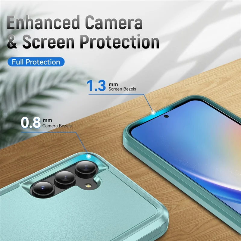 For Samsung Galaxy A55 5G  /  A35 5G Case PC + TPU Military Grade Drop Protective Phone Cover - Green