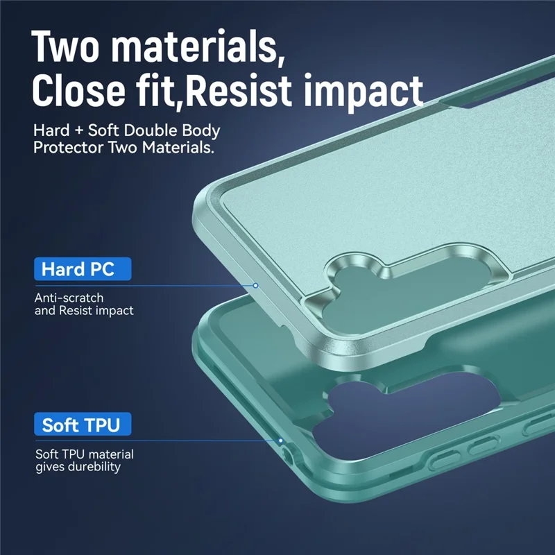 For Samsung Galaxy A55 5G  /  A35 5G Case PC + TPU Military Grade Drop Protective Phone Cover - Green