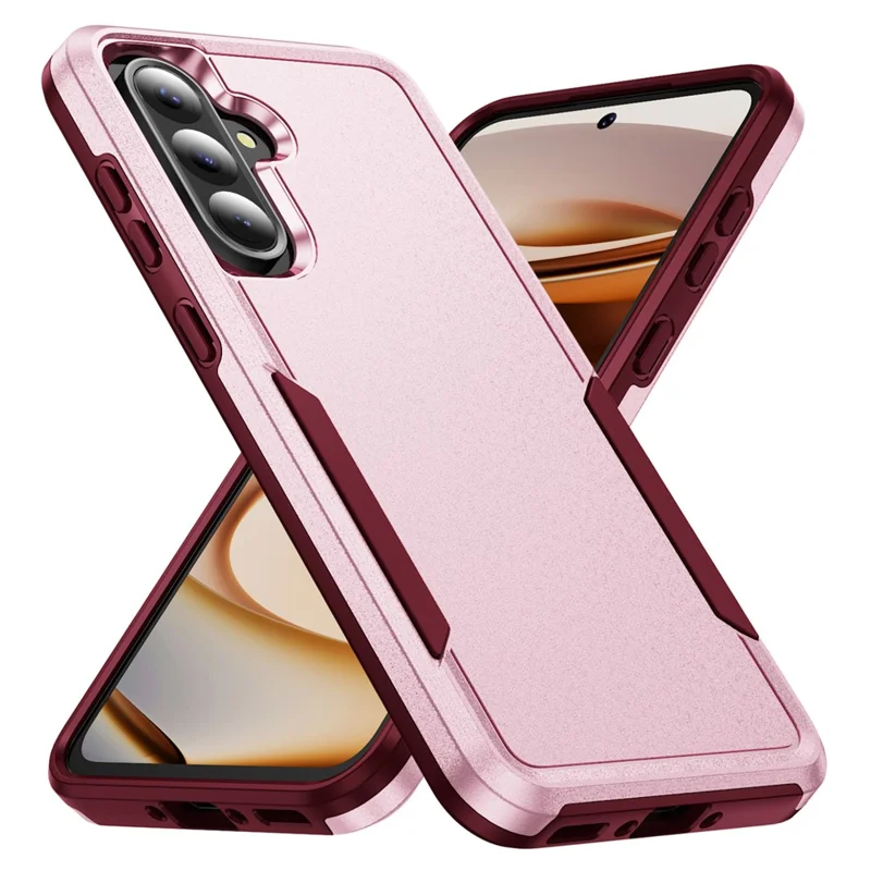 For Samsung Galaxy A56 5G Case PC + TPU Military Grade Drop Protective Phone Cover - Pink + Rose