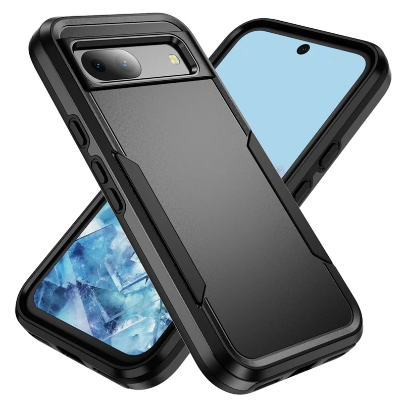 Cover per Google Pixel 8a Custodia PC + TPU di Grado Militare Antiurto per Telefono - Nero