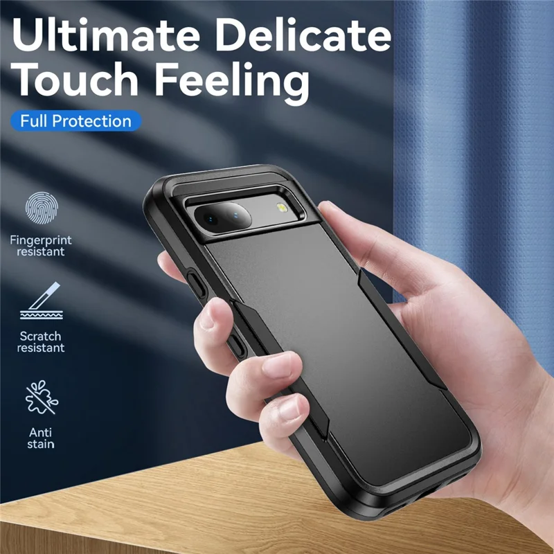 Cover per Google Pixel 8a Custodia PC + TPU di Grado Militare Antiurto per Telefono - Nero
