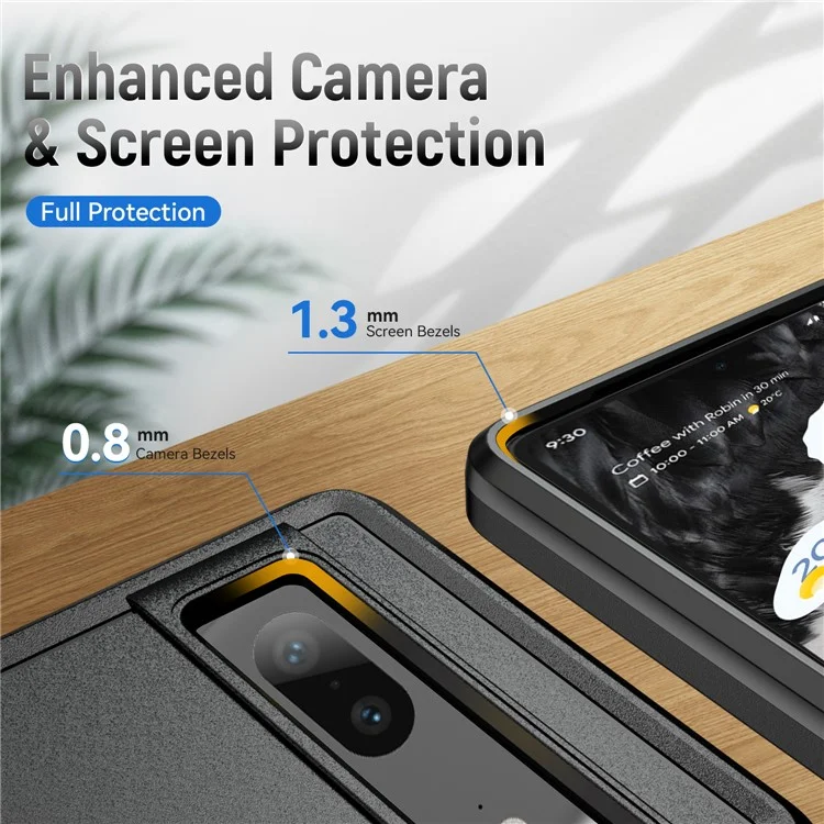 For Google Pixel 7a Case PC+TPU Military Grade Drop Protective Phone Cover - Black