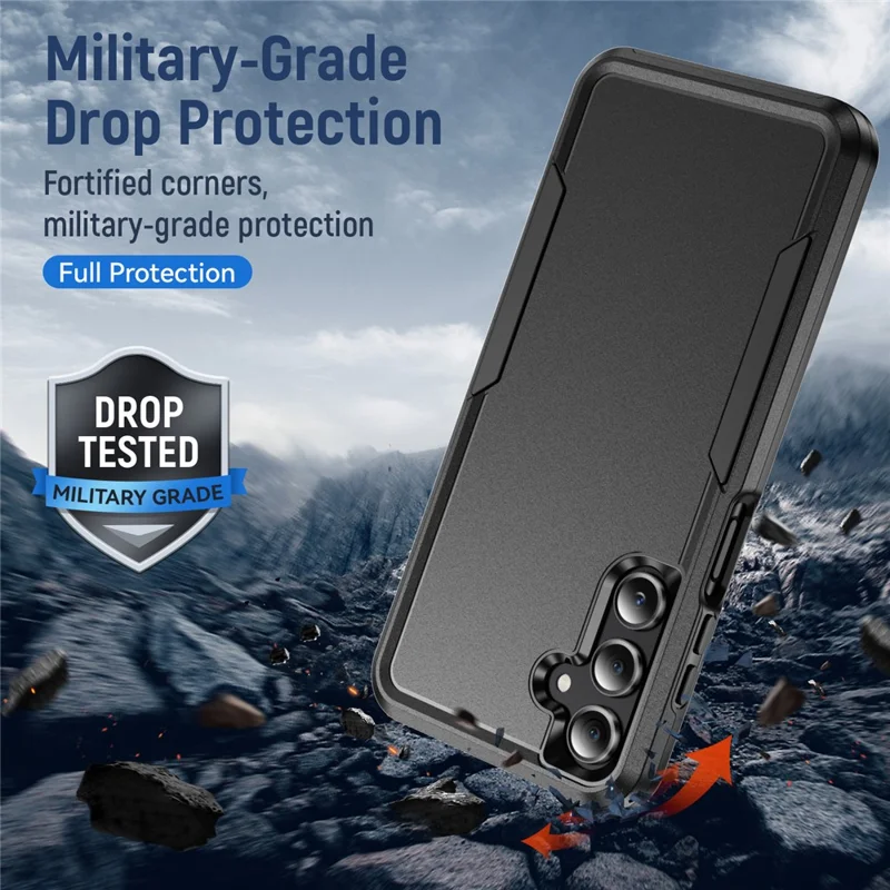 For Samsung Galaxy A17 5G / A26 5G Case PC+TPU Military Grade Drop Protective Phone Cover - Black