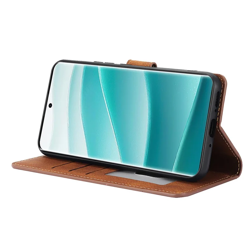 Leather Case for Xiaomi Poco X7 5G / Redmi Note 14 Pro 5G / Note 14 Pro+ 5G Phone Cover with Wallet Stand - Brown