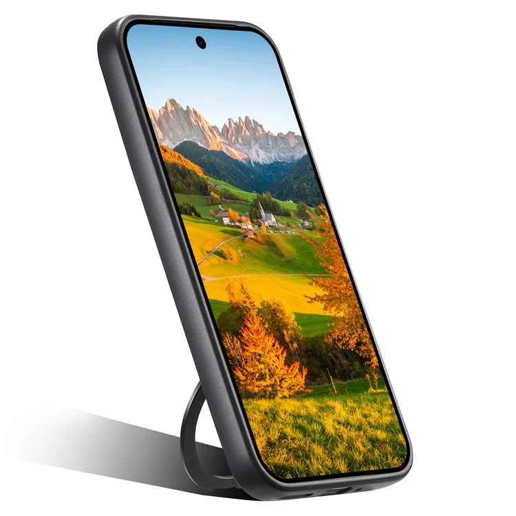 Чехол SUTENI G3 для Google Pixel 9 Pro XL, совместимый с MagSafe, с текстурой углеродного волокна, поворотной подставкой и кожаной задней крышкой