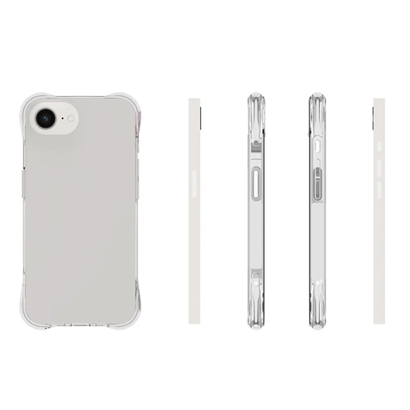 Groothandel voor iPhone 16e hoesje met verstevigde hoeken TPU transparante telefoonhoes