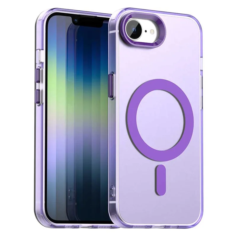 For iPhone 17e / 16e Case Compatible with MagSafe Anti Drop Hybrid Phone Back Cover - Purple