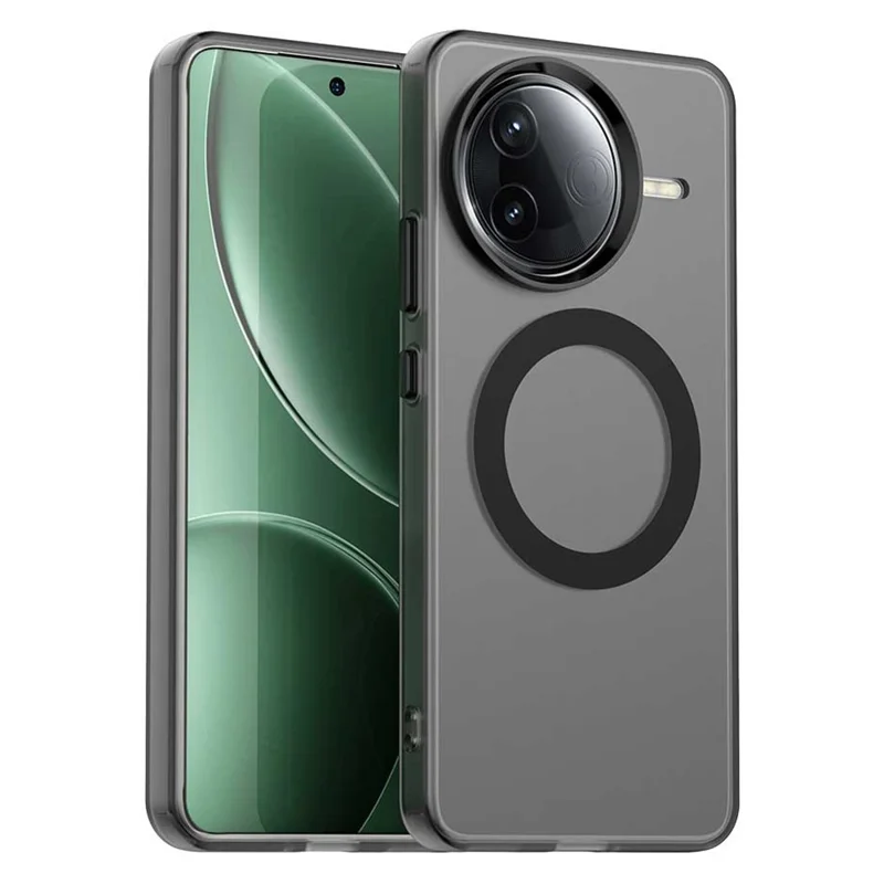Funda compatible con Xiaomi Redmi K80 5G, compatible con MagSafe, anticaída, híbrida, con tapa trasera para teléfono - Negro