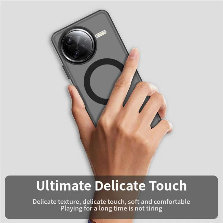 For Xiaomi Poco F7 Ultra 5G / Redmi K80 Pro 5G Case Compatible with MagSafe Anti Drop Hybrid Phone Back Cover - Black