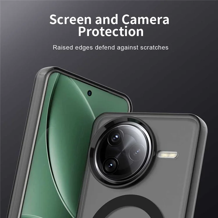 For Xiaomi Poco F7 Ultra 5G / Redmi K80 Pro 5G Case Compatible with MagSafe Anti Drop Hybrid Phone Back Cover - Black