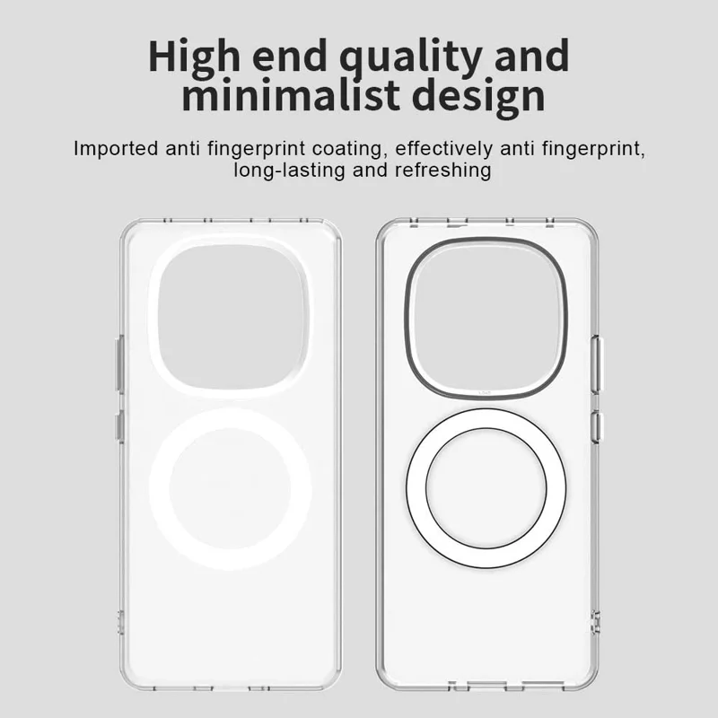 For Xiaomi Redmi Note 14 Pro 4G Magnetic Case Anti Drop Hybrid Phone Back Cover - White