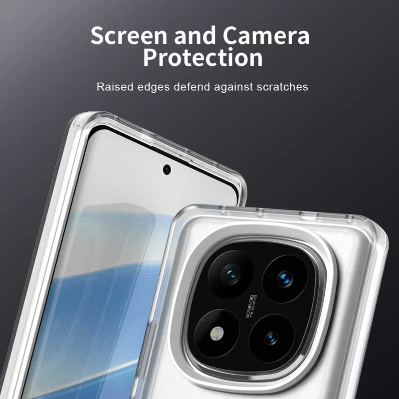 For Xiaomi Redmi Note 14 Pro 4G Magnetic Case Anti Drop Hybrid Phone Back Cover - White