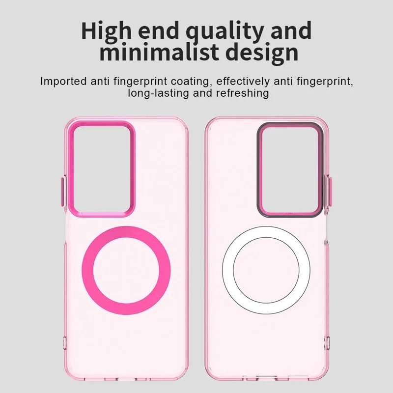 For Realme C75 4G Magnetic Case Anti Drop Hybrid Phone Back Cover - Red