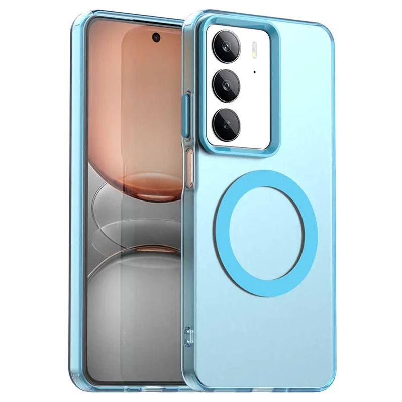 For Realme C75 4G Case Compatible with MagSafe Anti Drop Hybrid Phone Back Cover - Blue