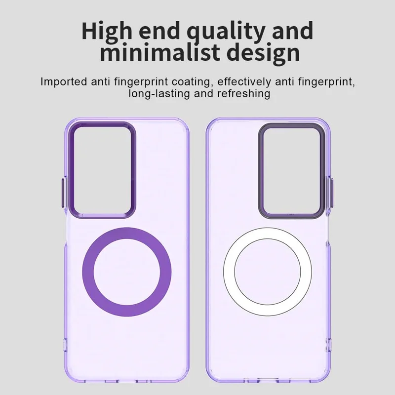 For Realme C75 4G Magnetic Case Anti Drop Hybrid Phone Back Cover - Purple