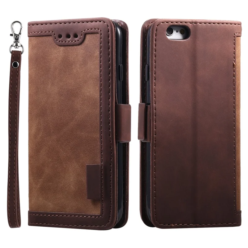 For iPhone 16e Case RFID Blocking Wallet Stand Leather Phone Cover - Brown