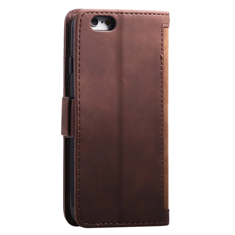 For iPhone 16e Case RFID Blocking Wallet Stand Leather Phone Cover - Brown