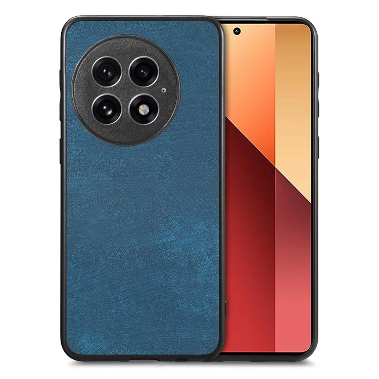 For OnePlus Ace 5 5G / Ace 5 Pro 5G / 13R 5G Case Shockproof Slim Retro Leather Phone Back Cover - Blue
