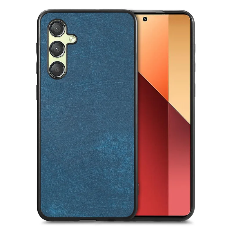 For Samsung Galaxy A56 5G Case Shockproof Slim Retro Leather Phone Back Cover - Blue