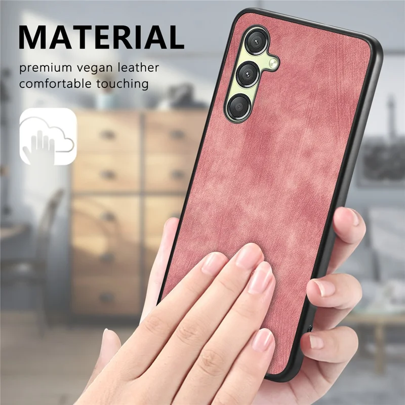 For Samsung Galaxy A56 5G Case Shockproof Slim Retro Leather Phone Back Cover - Blue