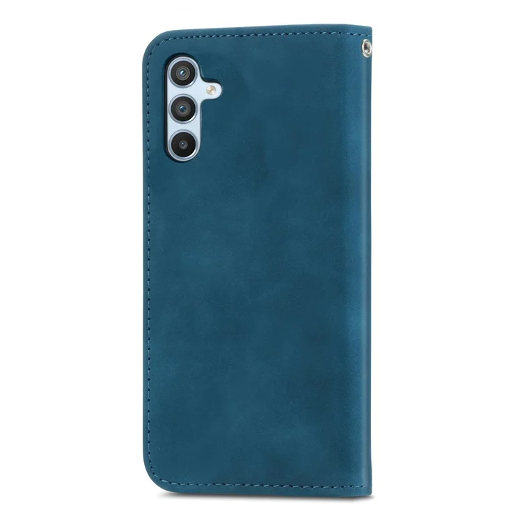 Cover per Samsung Galaxy A56 5G con Sensazione Soft-Touch, Porta Carte e Chiusura Magnetica - Blu Scuro
