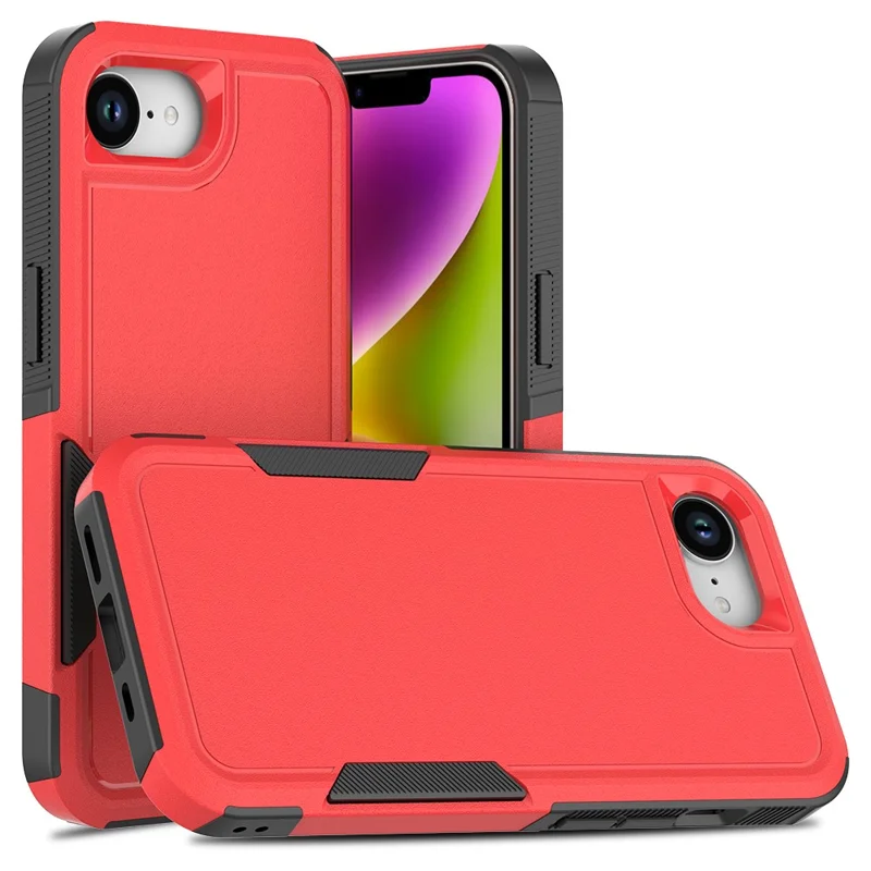 For iPhone 17e / 16e Case 2 in 1 PC + TPU Shockproof Phone Cover - Red